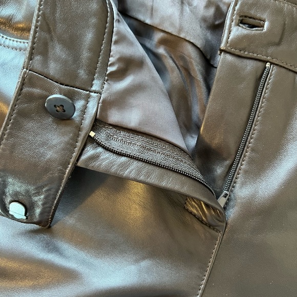 Lafayette 148 Leather Trousers - Picture 4 of 7